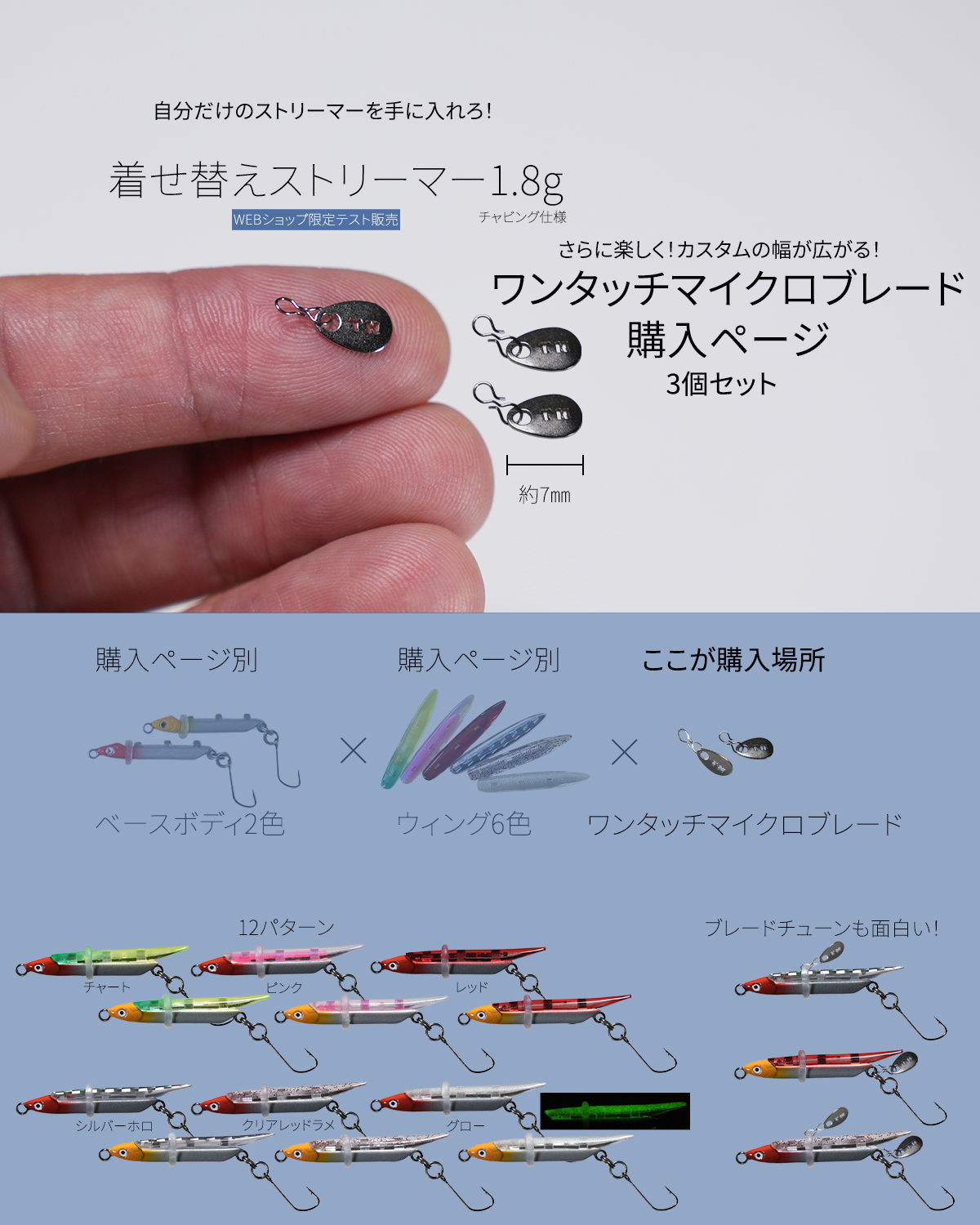 ワンタッチクリップ付き マイクロブレード3枚セット